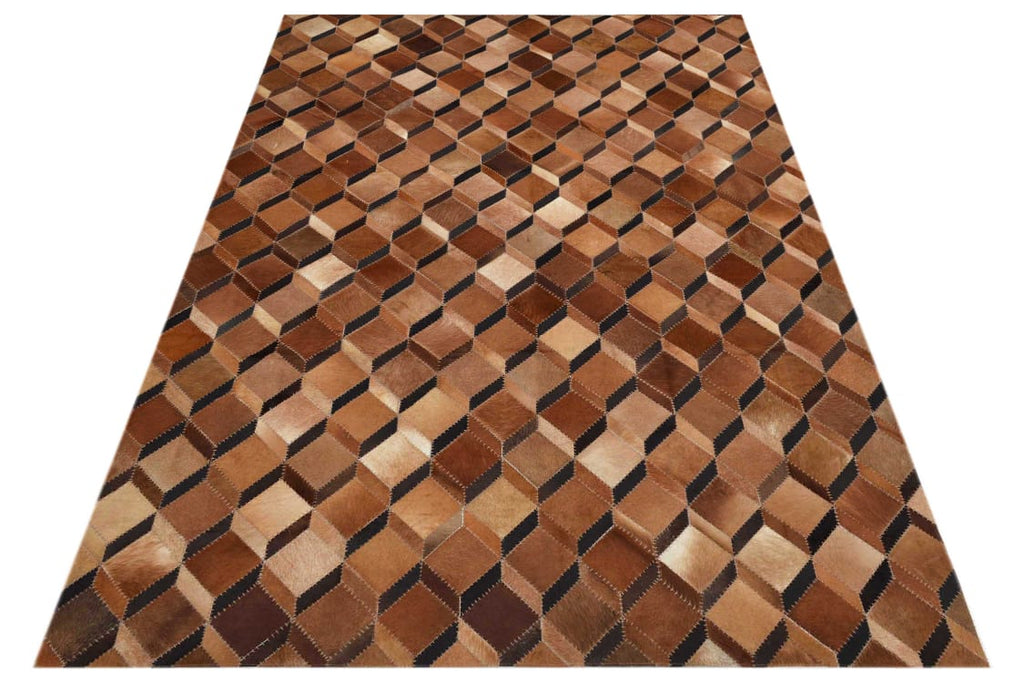 Cubic Mosaic Patchwork Lederteppich