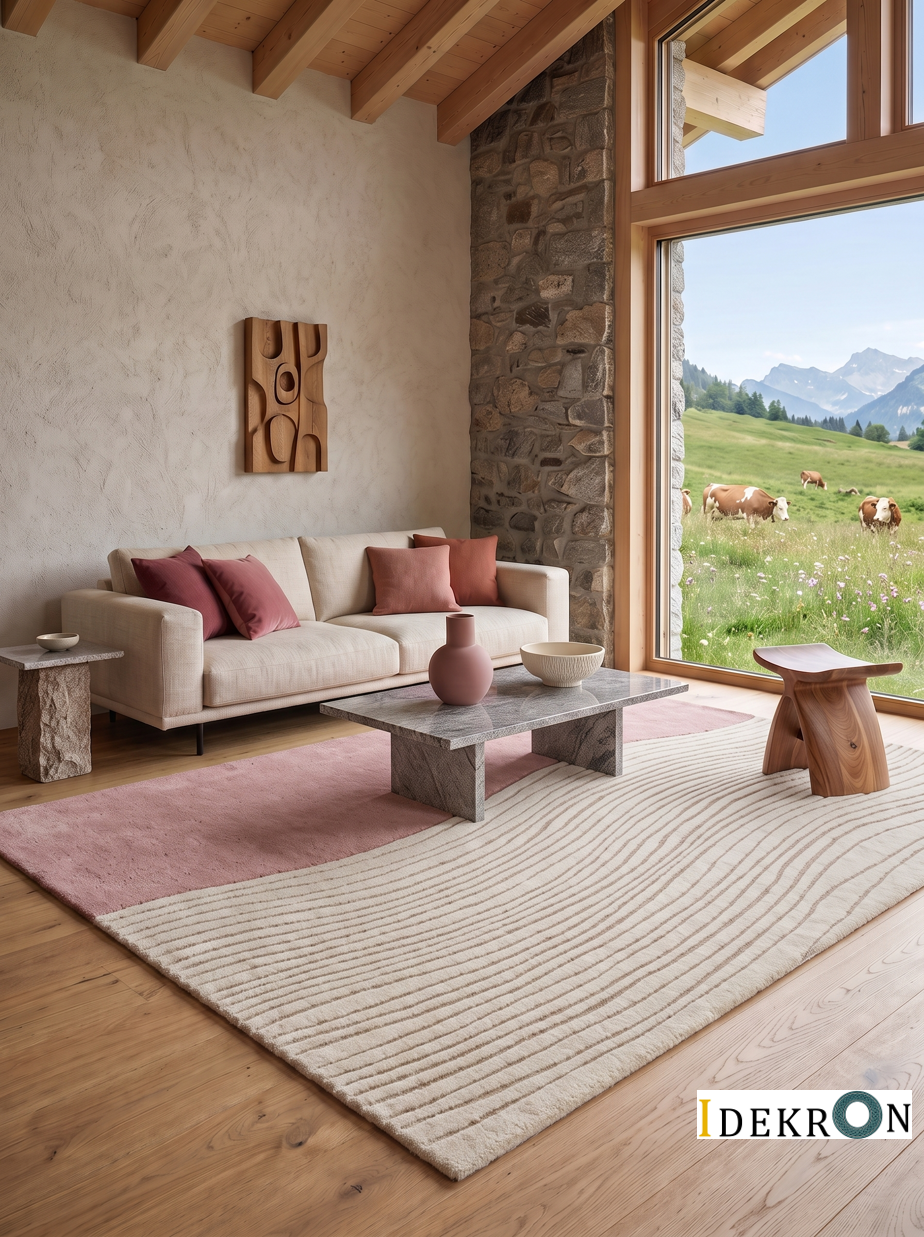 Blush Horizon – Hand-tufted Design