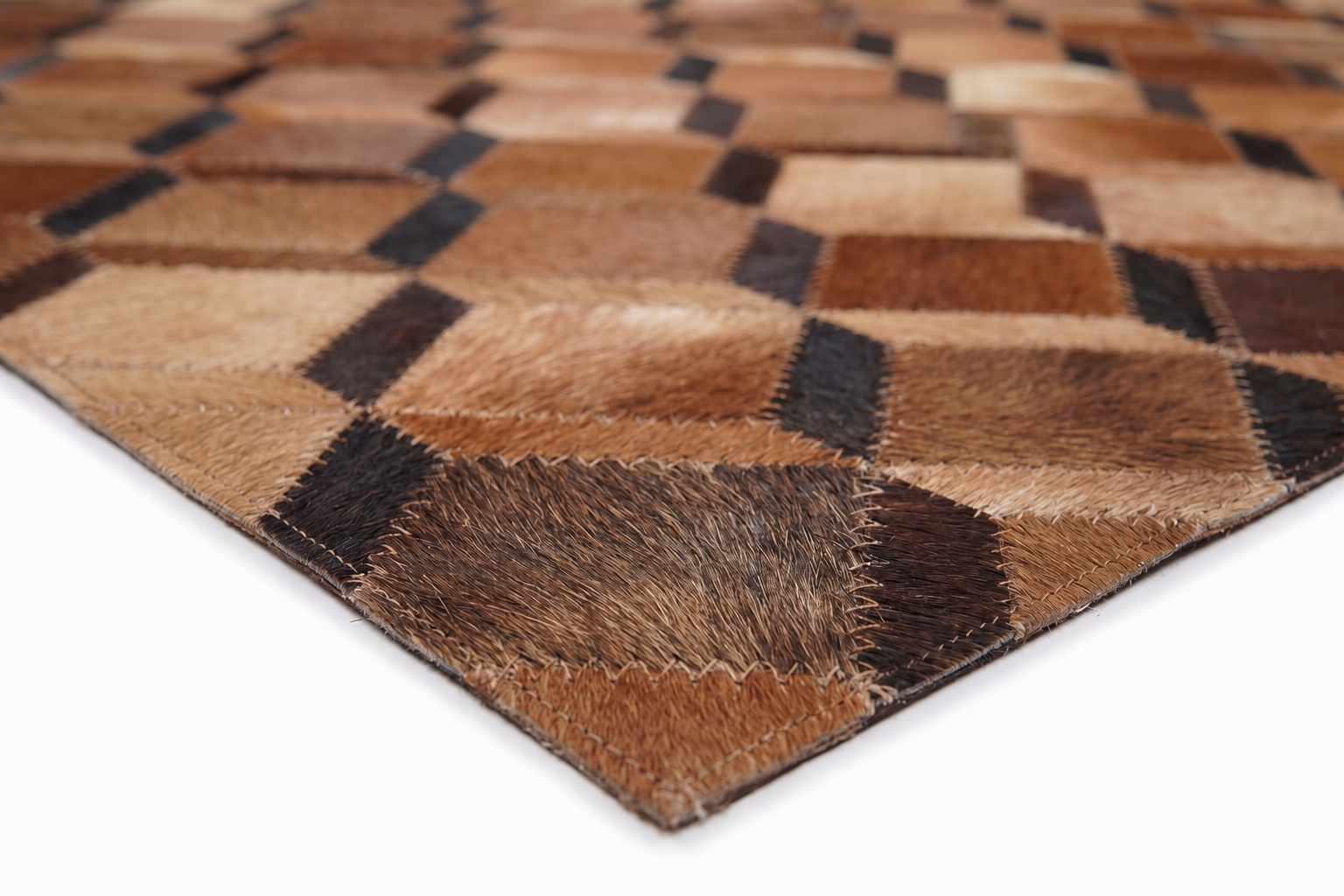 Cubic Mosaic Patchwork Lederteppich