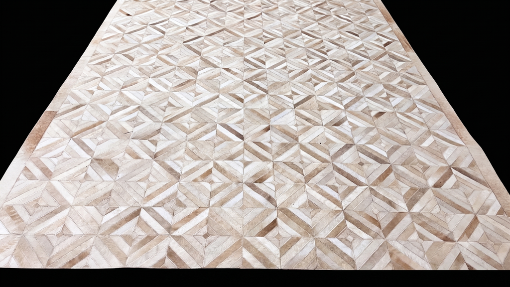 Diamond Mosaic Patchwork Lederteppich
