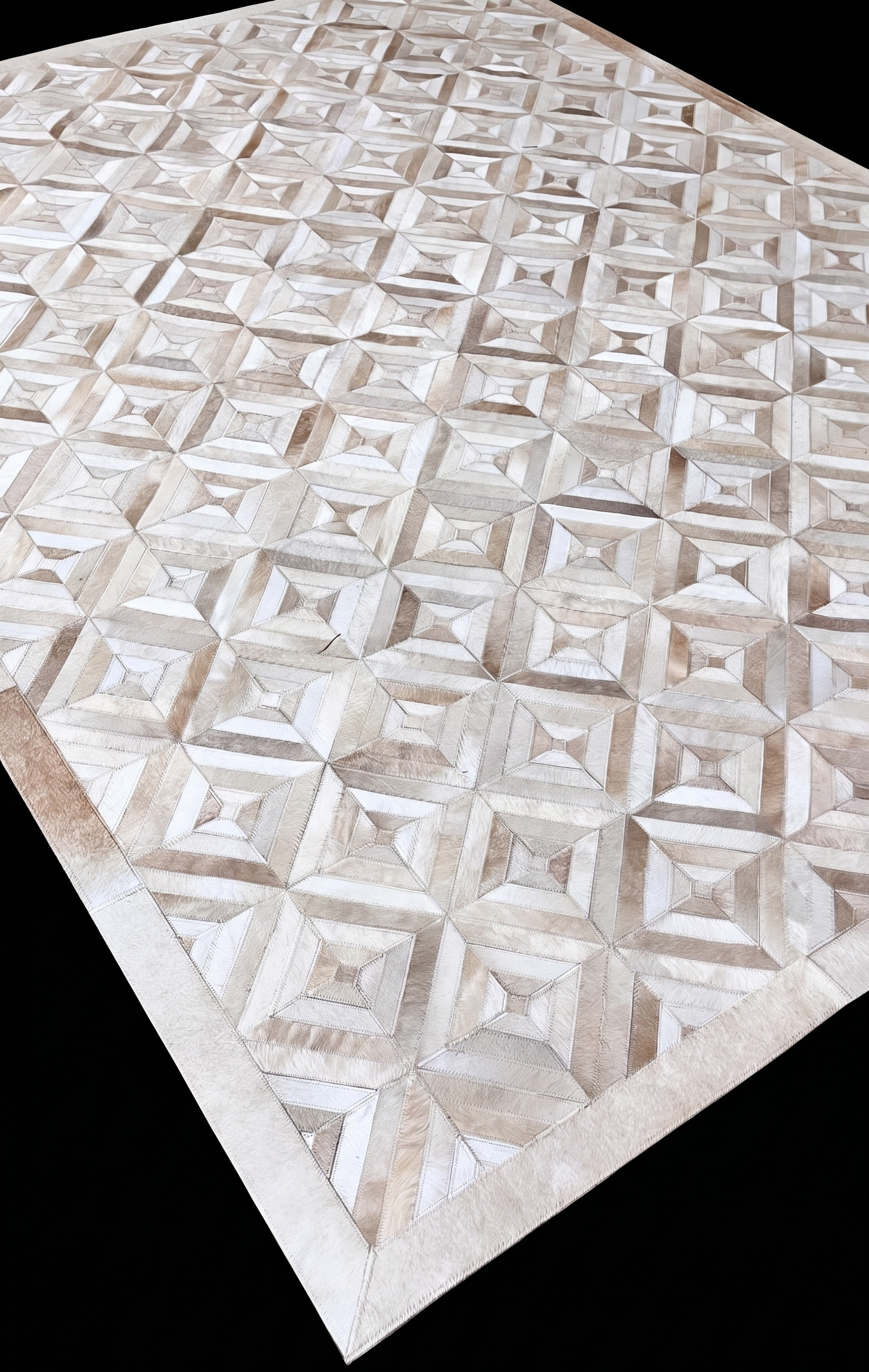 Diamond Mosaic Patchwork Lederteppich