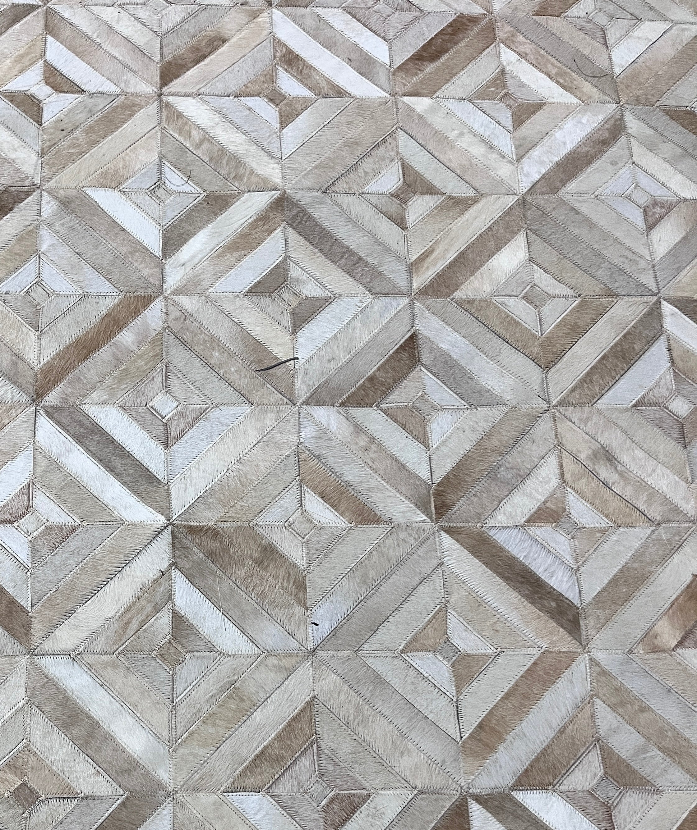 Diamond Mosaic Patchwork Lederteppich
