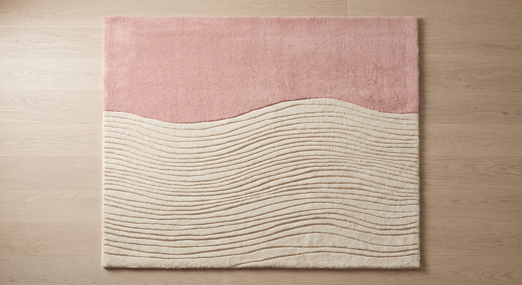 Blush Horizon – Hand-tufted Design