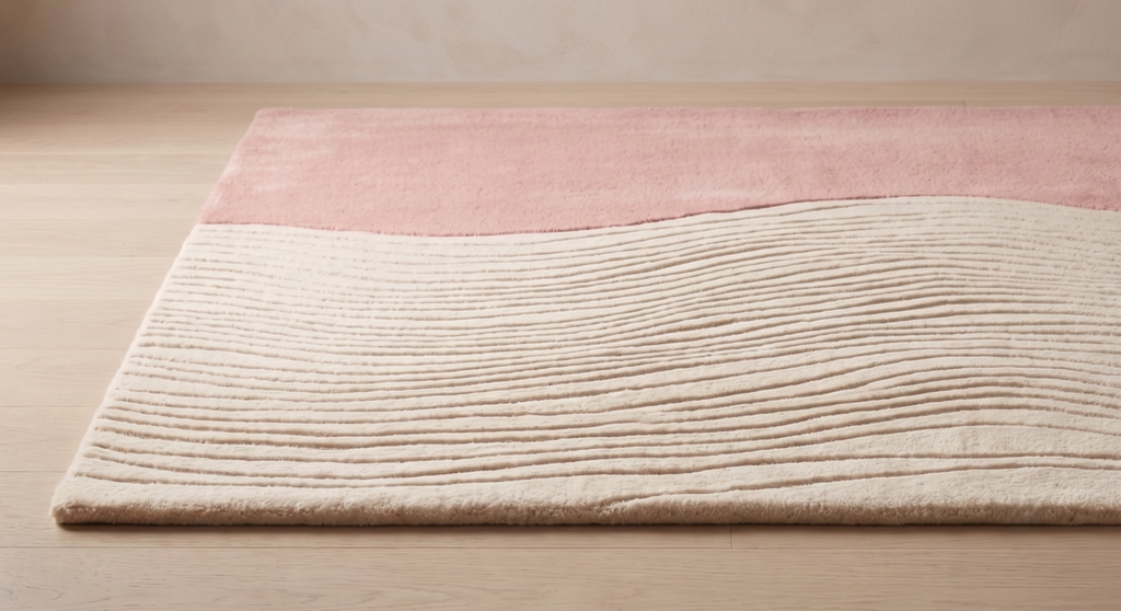Blush Horizon – Hand-tufted Design