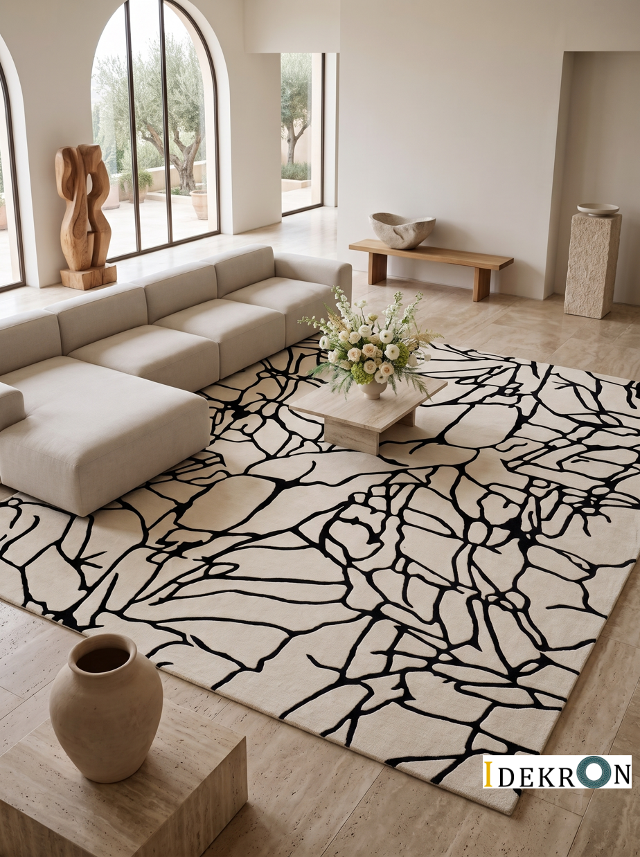 Floral Contour – Hand-Tufted Design