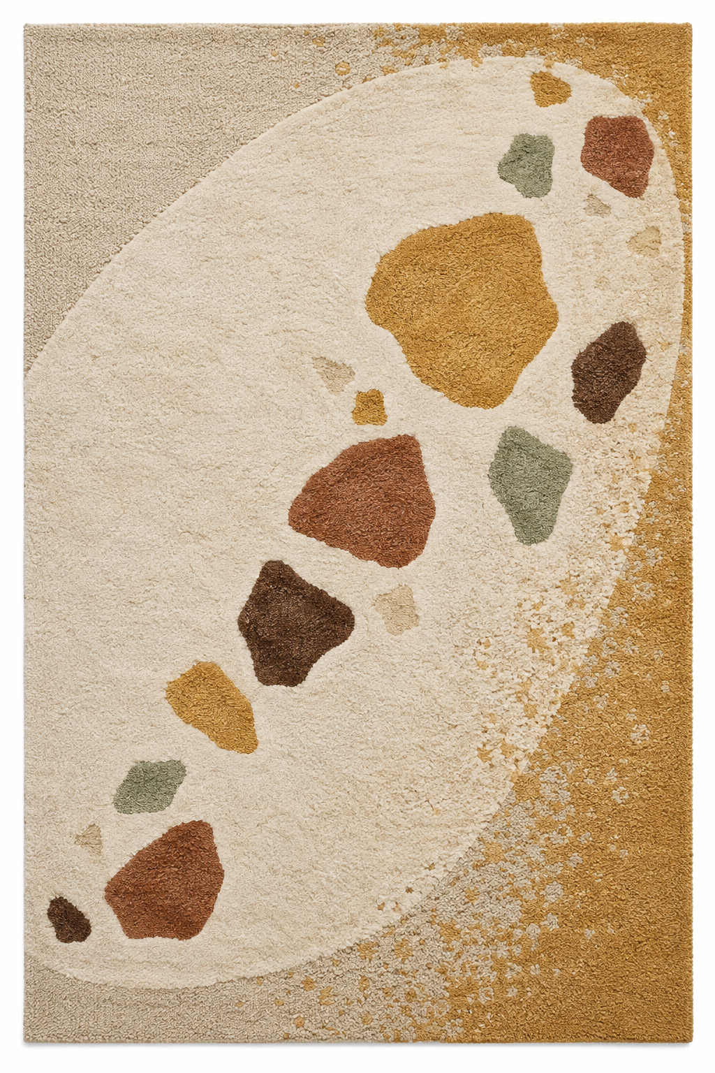 Golden Crumb – gesamtes Teppichdesign in der Draufsicht