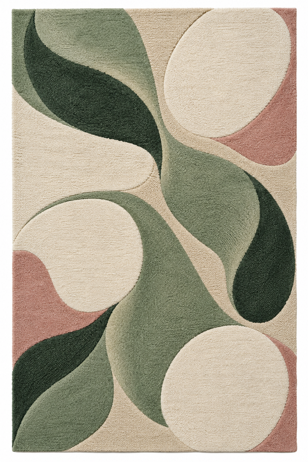 Mistletoe Drift – gesamtes Teppichdesign in der Draufsicht