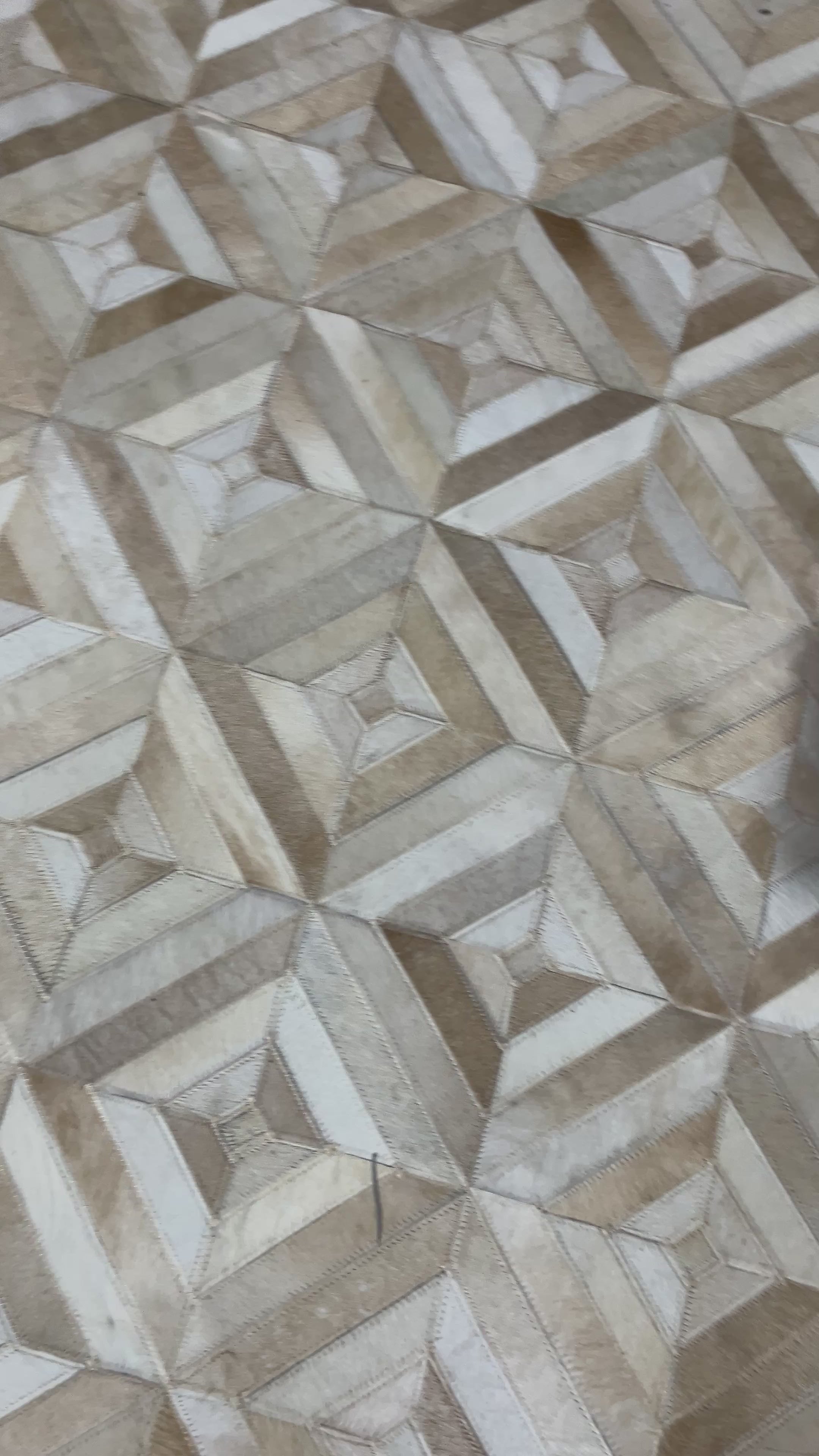 Diamond Mosaic Patchwork Lederteppich